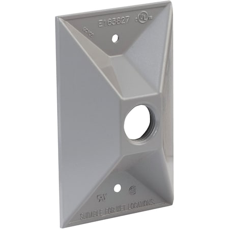 Bell Box Cover, 1 Gang, Die-Cast Aluminum, Lampholder/Cluster Cover Type 5186-0